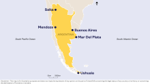 阿根廷国家地图